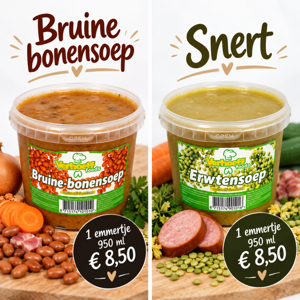 Br. bonensoep of Snert per emmer