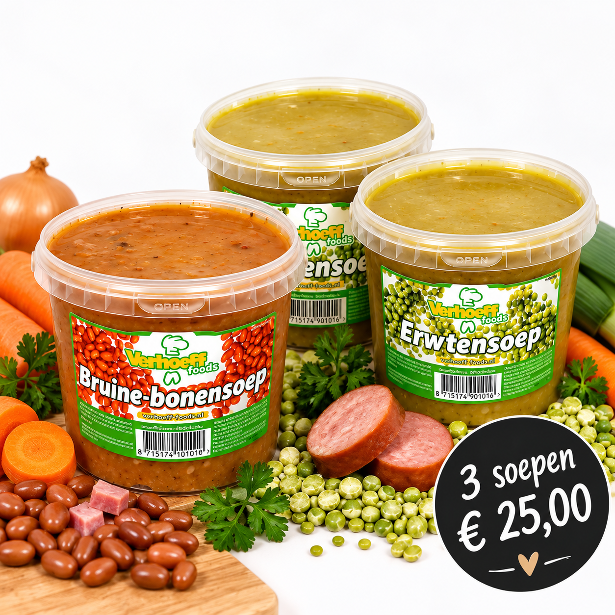 Br. bonen & Snert combinatie 3 emmertjes