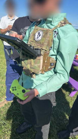 Lockheed Martin Skunk Works demonstrate a UAV controlling platform mounted on a multicam Renegade Sewing JTAC Plate Carrier to special operations special missions unit personnel. 