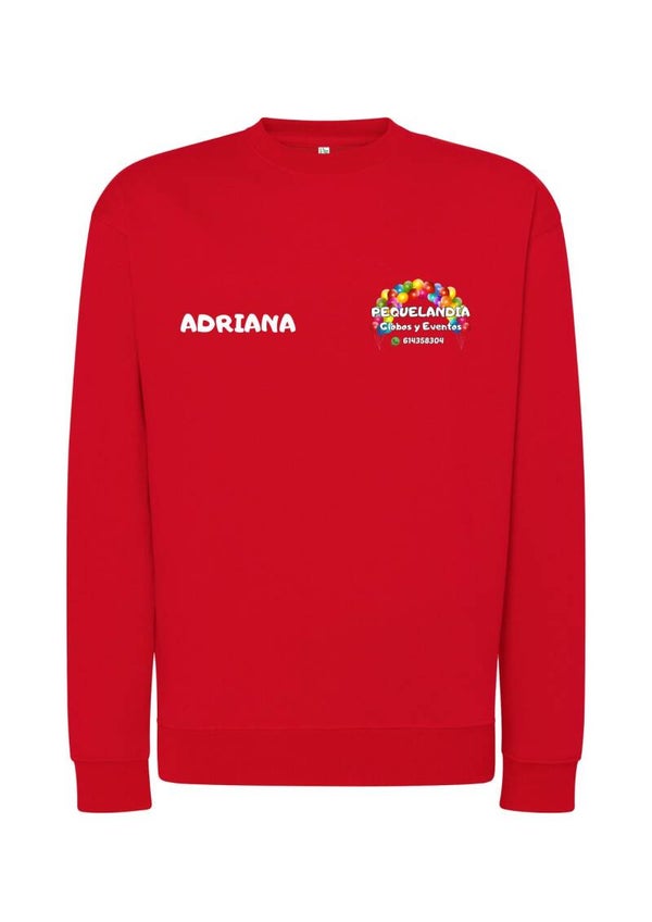 SUDADERAS BÁSICAS CON ESCUDO TAMAÑO 6X6cm + NOMBRE