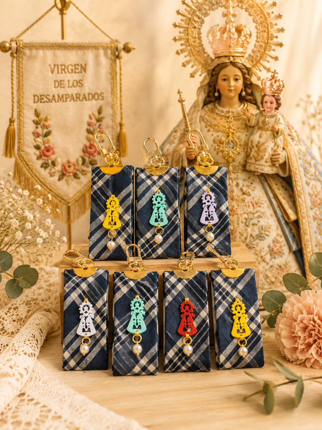 LLAVERO VIRGEN DE LOS DESAMPARADOS TELA