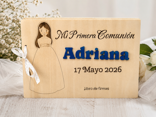 ÁLBUM DE FIRMAS PARA COMUNIÓN GRABADO