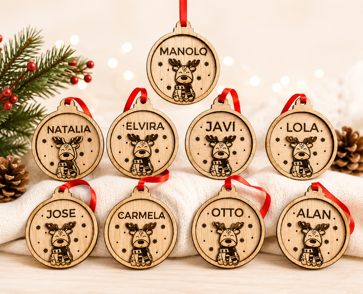 Colgante de Reno para árbol de navidad