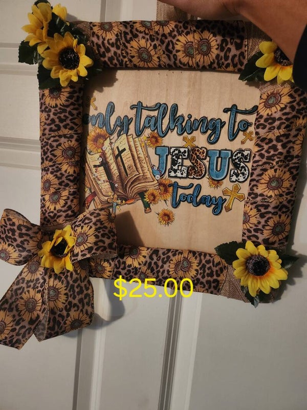 Only Talking To God Today wall hanger