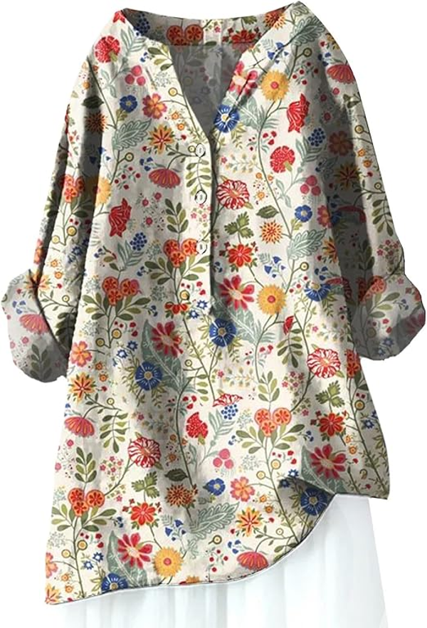 Flower Women Oversized Blouse