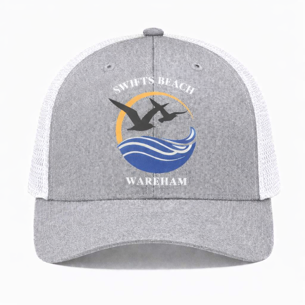 Swifts Beach Mesh Hat Gry/Wht One Size