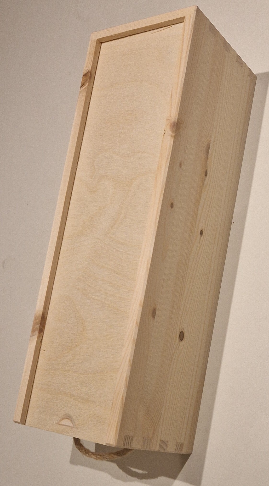 Weinkiste mit Schiebedeckel für eine Flasche (33x9x10,5cm)