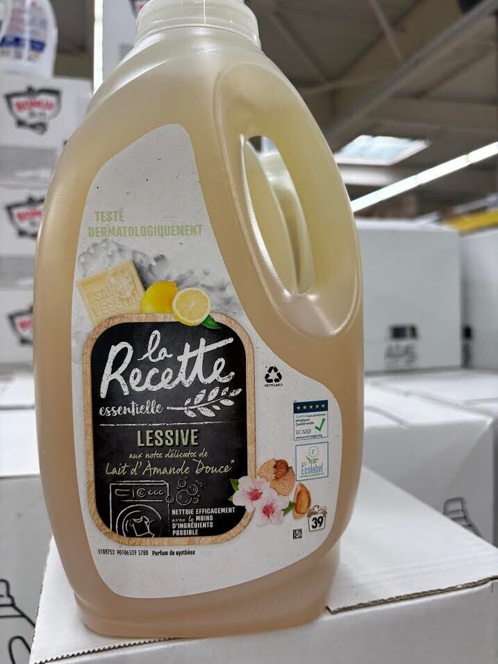 lessive hypo allergénique la recette lait d'Amande