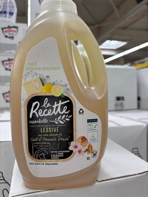 lessive hypo allergénique la recette lait d'Amande