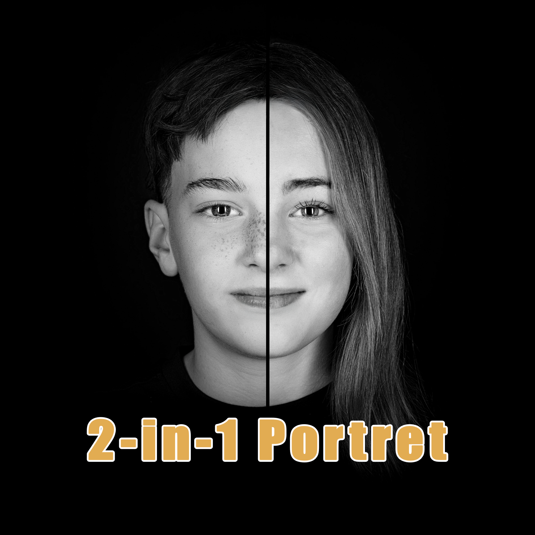 2-in-1 Foto - duoportret // Twee gezichten in één foto // DuoFoto - 2-in-1 portret
