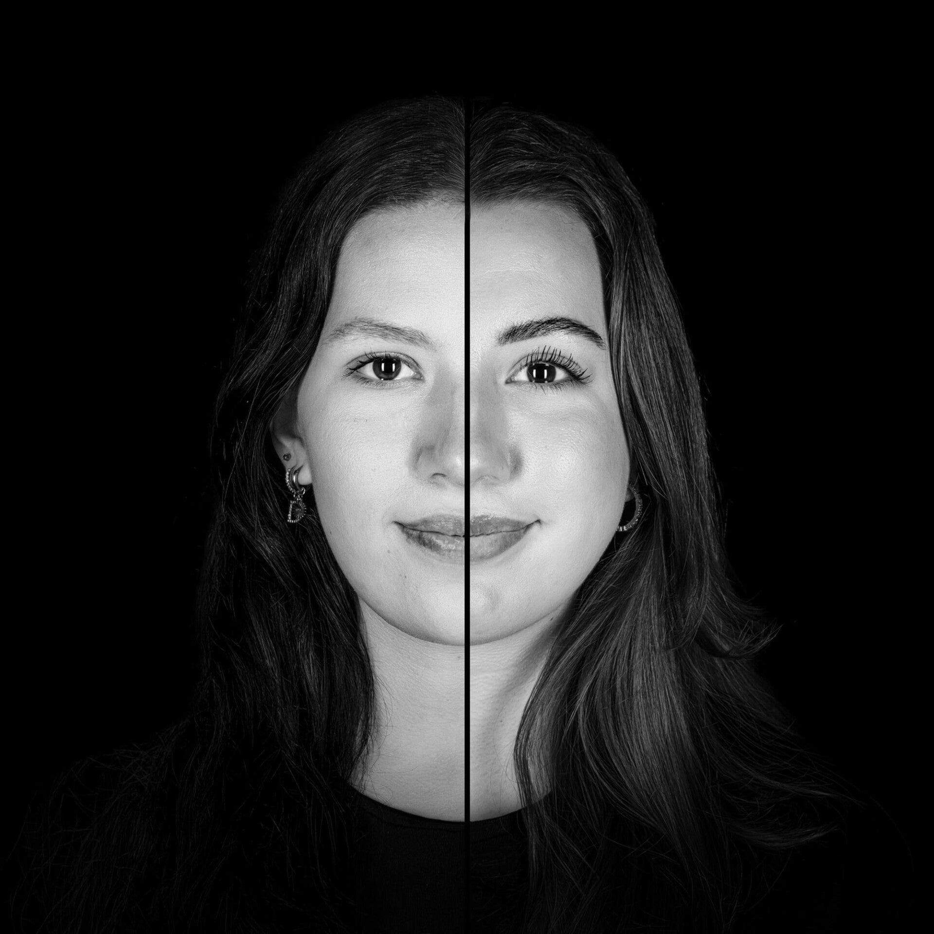 2-in-1 Foto - duoportret // Twee gezichten in één foto // DuoFoto - 2-in-1 portret // Zussen