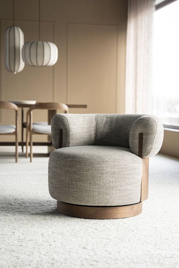 Eleonora fauteuil Nila Bruin taupe vanu