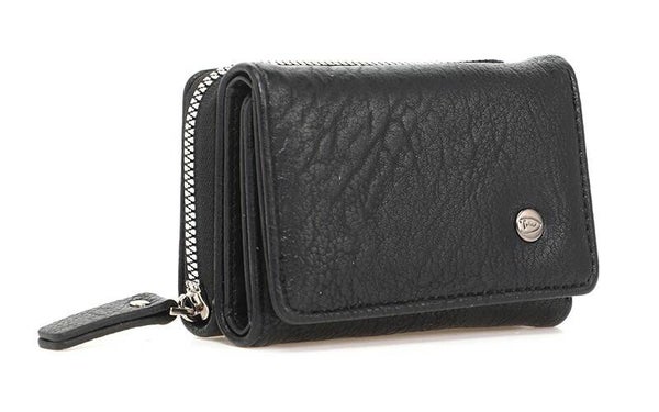 Klein portemonneetje Kreta zwart