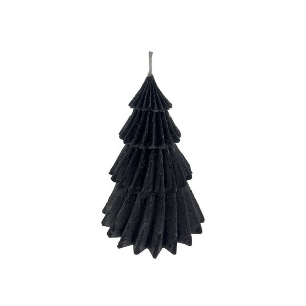 Home Society Deco kaars Kerstboom Zwart S