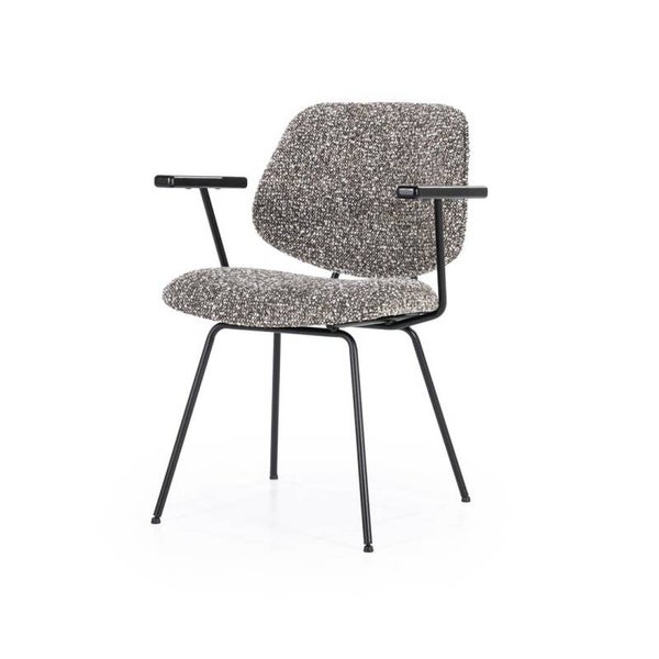 Eleonora Eetkamerstoel Jon met arml. Taupe