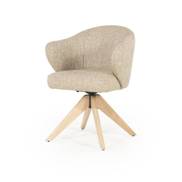 Eleonora Eetkamerstoel Connor Naturel Taupe