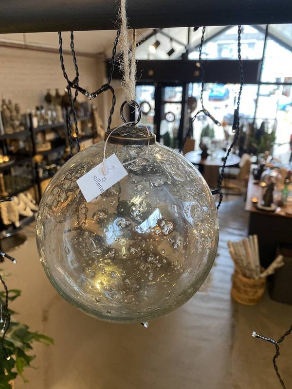 Kerstbal Bubbelglas M