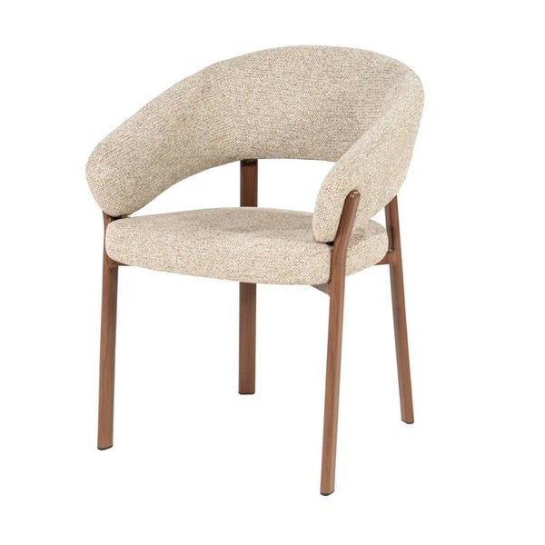 By Boo Eetkamerstoel Sedia met armleuning bruin