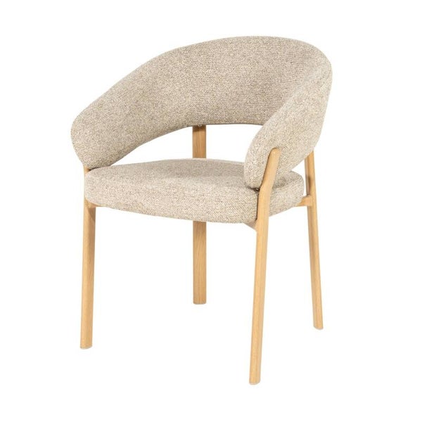By Boo Eetkamerstoel Sedia met armleuning naturel