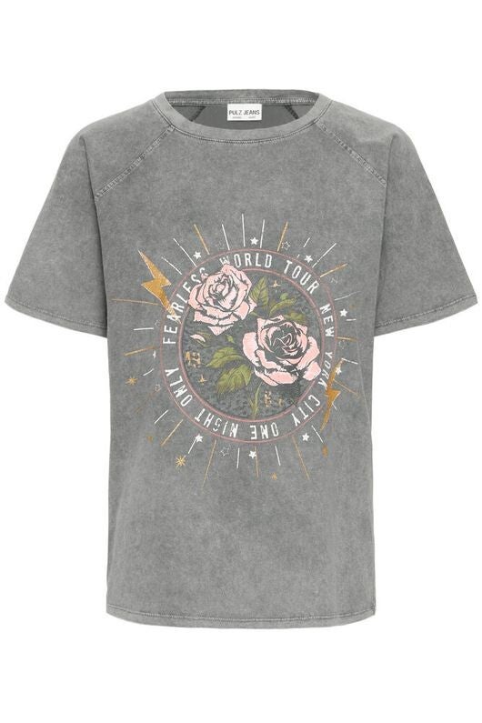 Pulz Jeans T-shirt Rebelrose