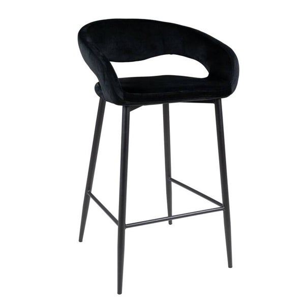 Kick Collection Barkruk Lenn Velvet Zwart