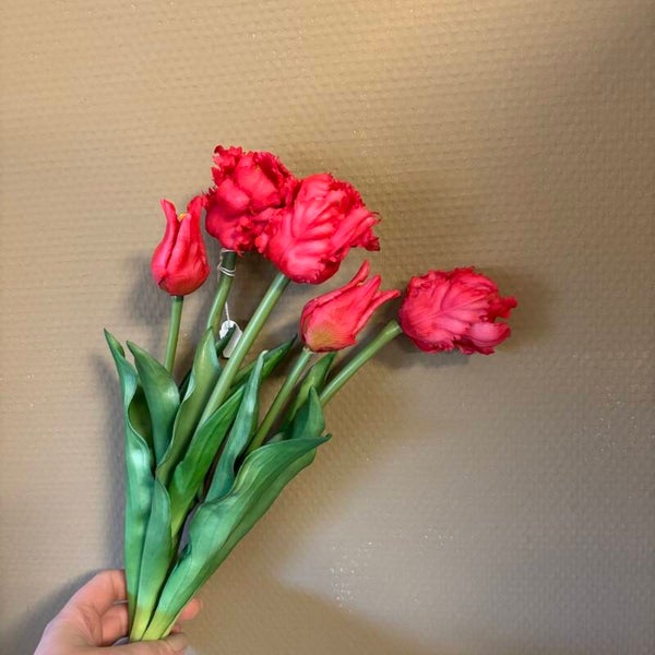 Zijde krultulp Knal roze