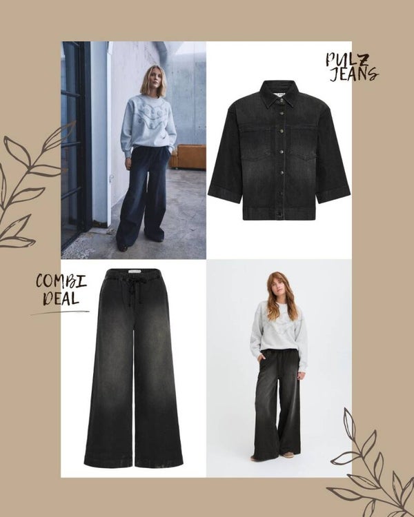 Pulz Jeans Short Jacket + High Waist Pants