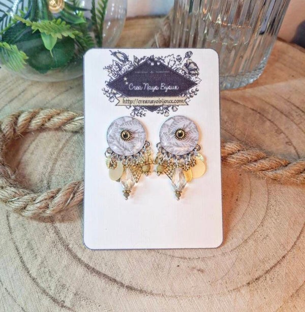 Les Boucles d'oreilles Argent 925 "Alison"