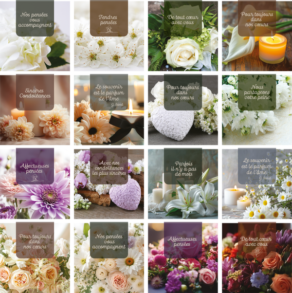 Carte à thème - Collection Deuil