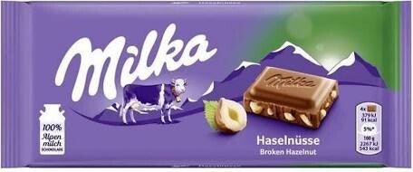 Milka Chocoladereep Hazelnoot 100g