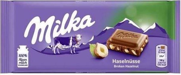 Milka Chocoladereep Hazelnoot 100g