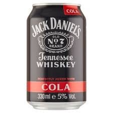 Jack Daniels Whiskey Cola 33cl Blik