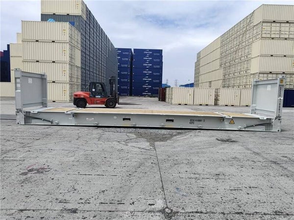 🟩 Contentor Plano Dobrável 40’ High Cube (Flat Rack 40') - Certificado ISO/CSC