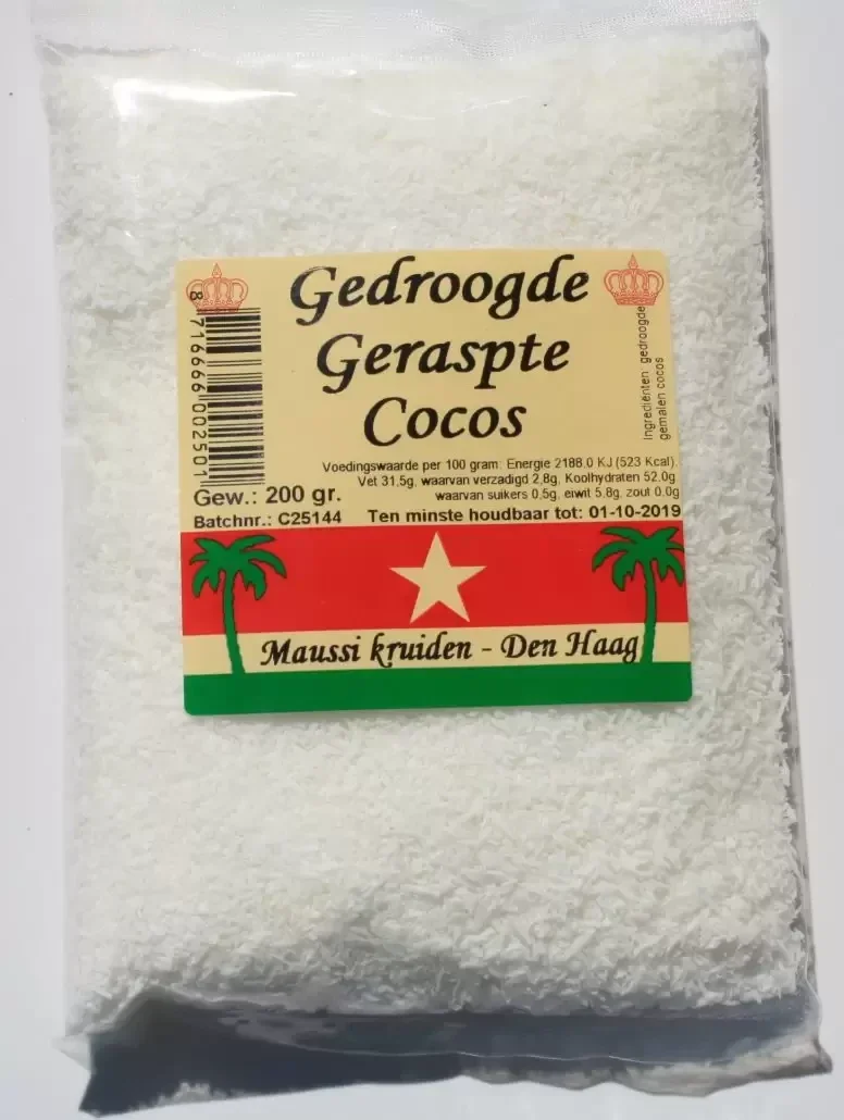 Maussi kruiden - Gedroogde geraspte cocos 200g