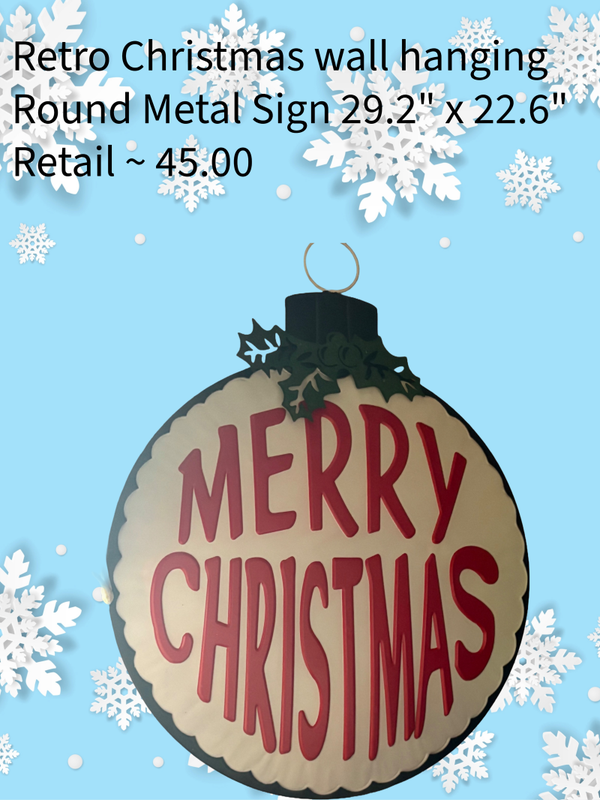 Metal Christmas Wall Sign