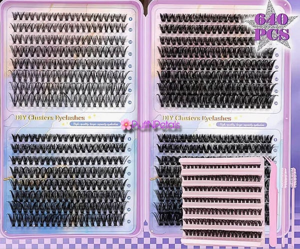 🌸140/640 Cluster Eyrlashes