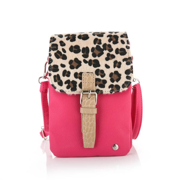 Tas Kim - Luipaard/Fushia