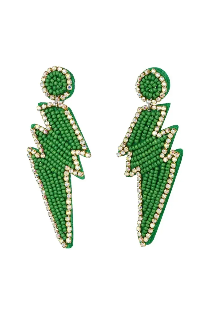 Oorbel Bliksem - Groen