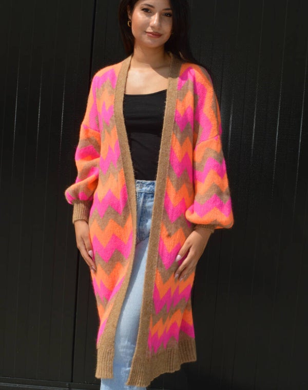 Vest ZigZag - Bruin