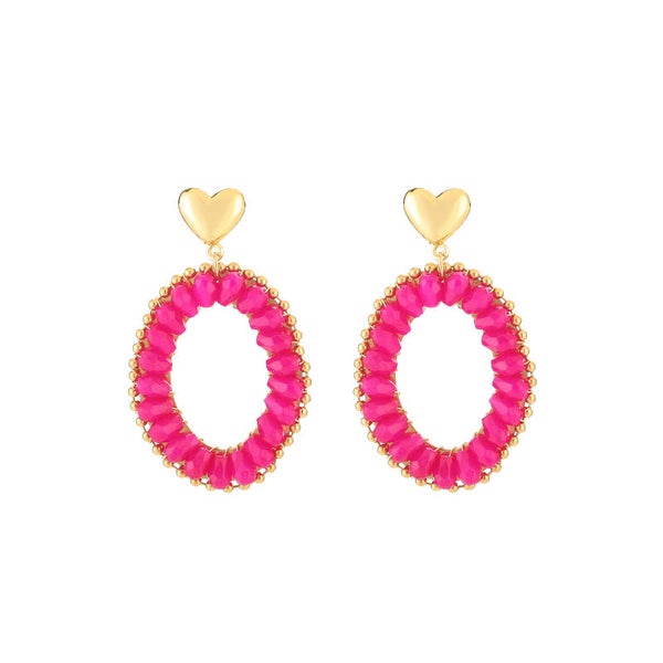 Oorbel Hanger Claire - Fushia