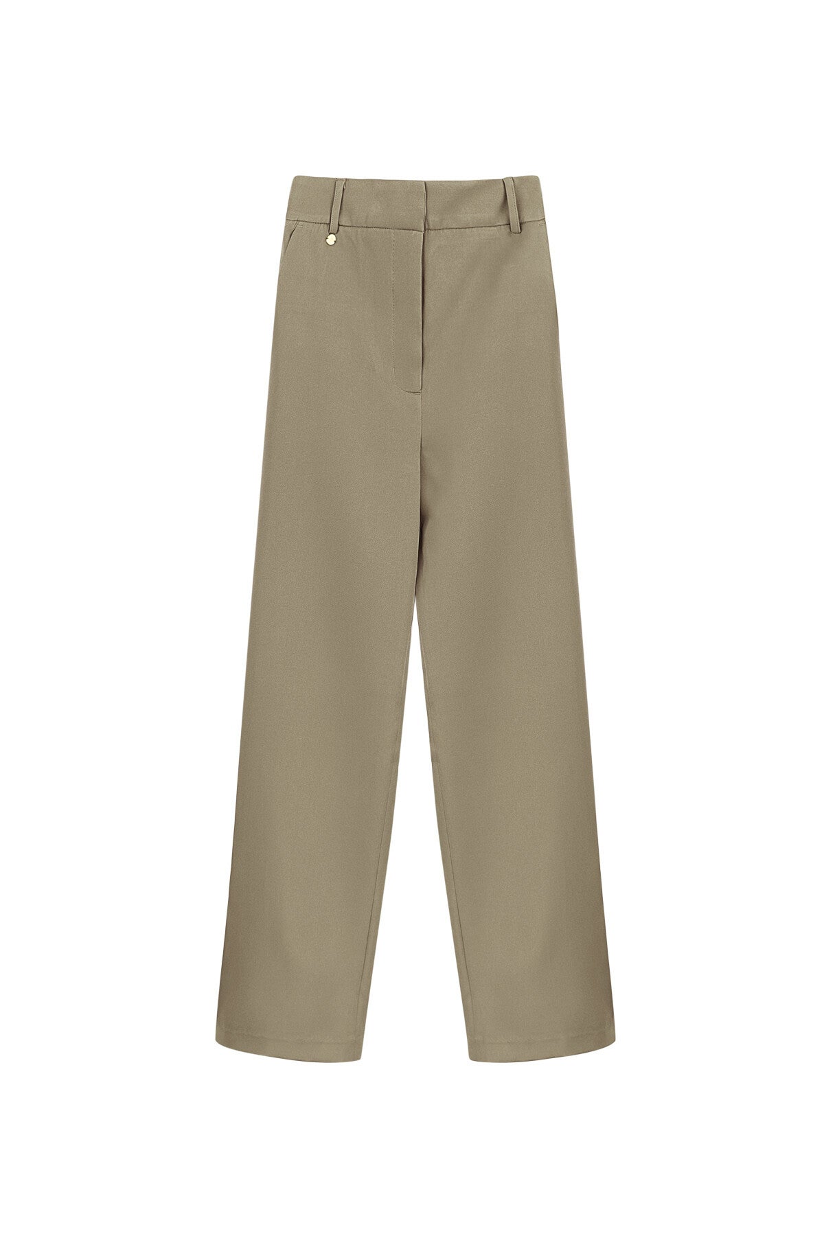 Pantalon met plooi - Beige