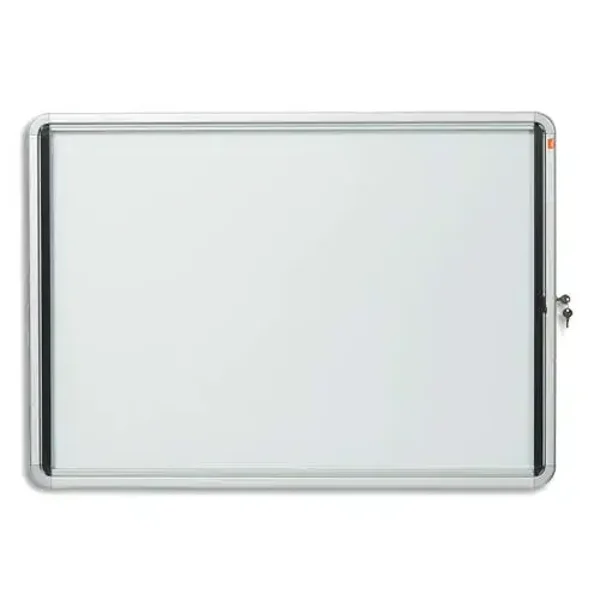 NOBO Vitrine d'affichage magnétique Premium Plus, fermeture à clé, capacité 6 feuilles, A4