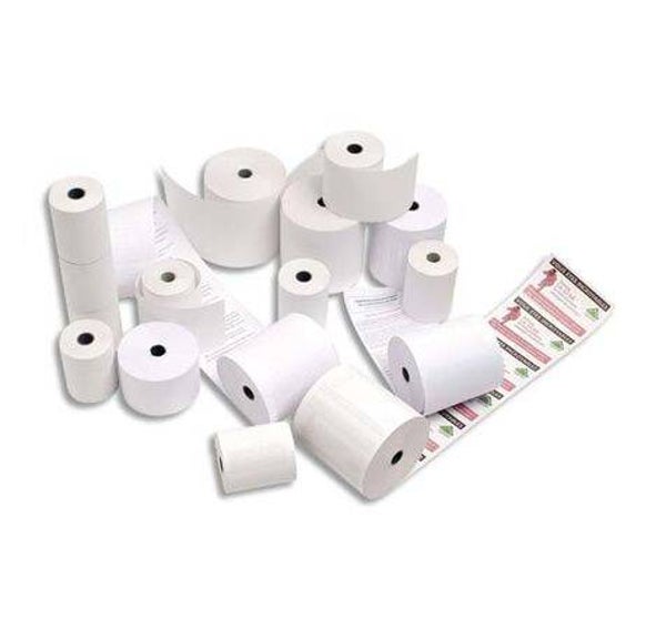 Bobine carte bancaire 57x40x12mm, longueur 16 mètres, papier thermique 58g 1 pli sans BPA