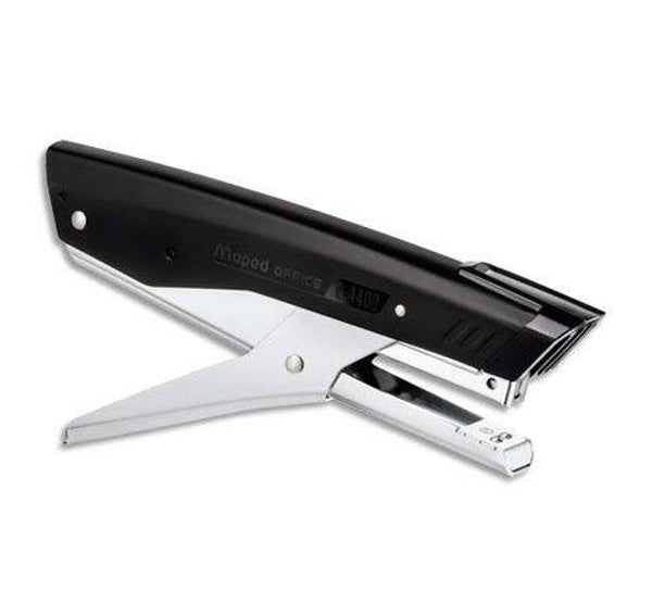 MAPED Pince agrafeuse Essentials E4402 noir - capacité de 25 feuilles - agrafes 24/6 ou 26/6