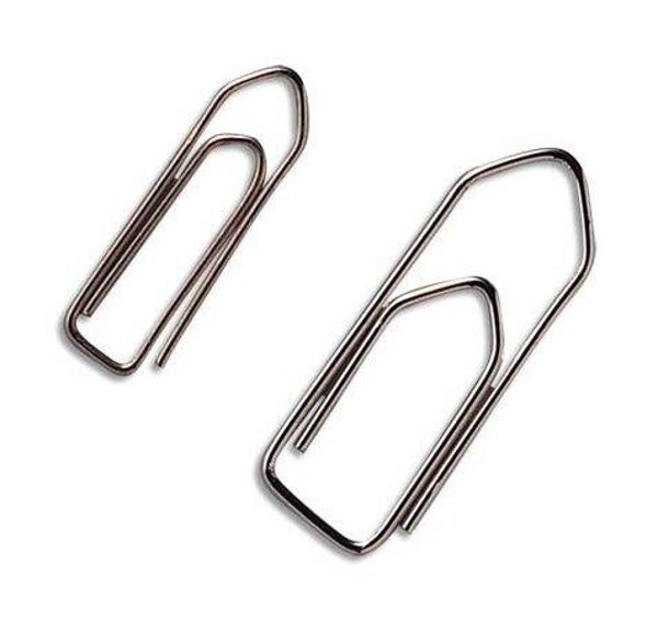 MAPED Attache-lettres en acier nickelé et bout chevron, 32 mm, boîte de 100