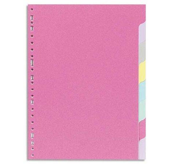 Jeu d'intercalaires 8 positions en carte recyclée 170g. Format A4