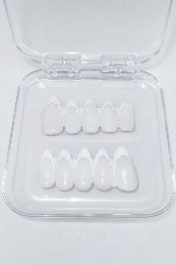 Glitter White french