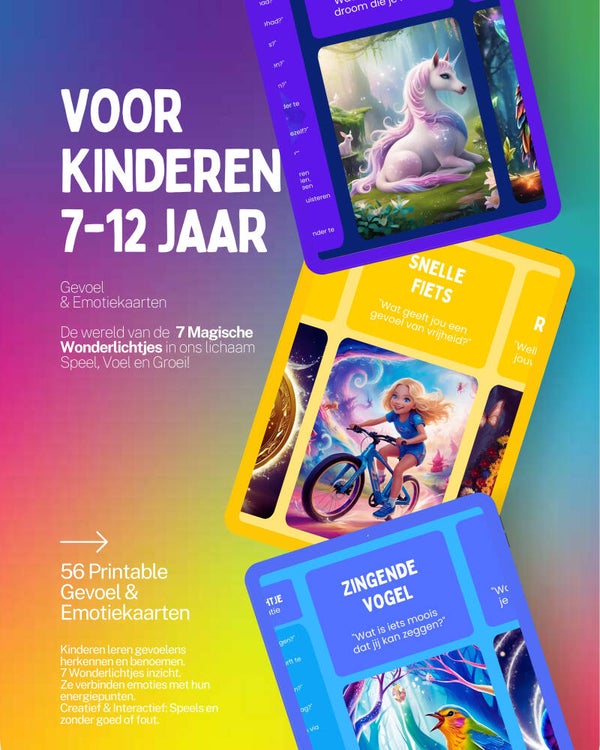 Gevoel & Emotiekaarten Jouw Regenboogkracht 'IK VOEL' 7-12 jaar