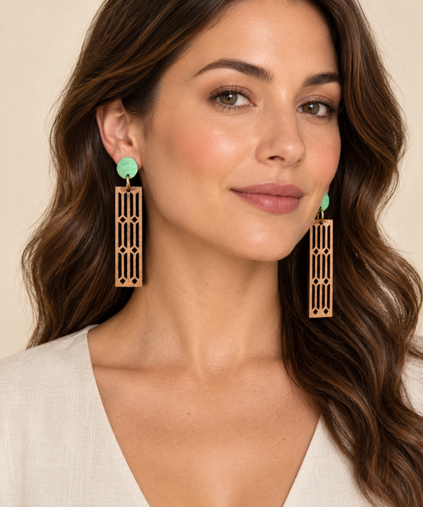 Pendientes de madera Vientos N/V ligeros y artesanales