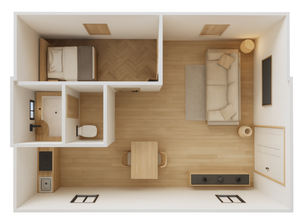 30ft_One bedroom One bathroom